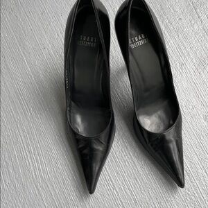 Stuart Weitzman Black Pointed Toe Heels
